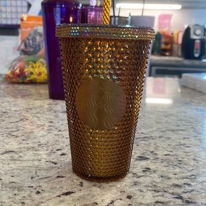Copper grande studded Starbucks cup